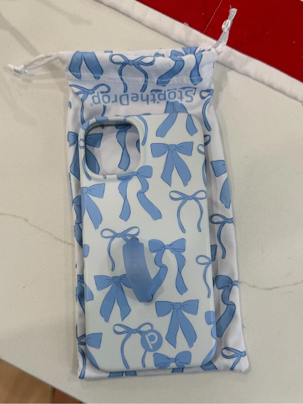 iPhone 13/14 Blue Bow Loopy Case